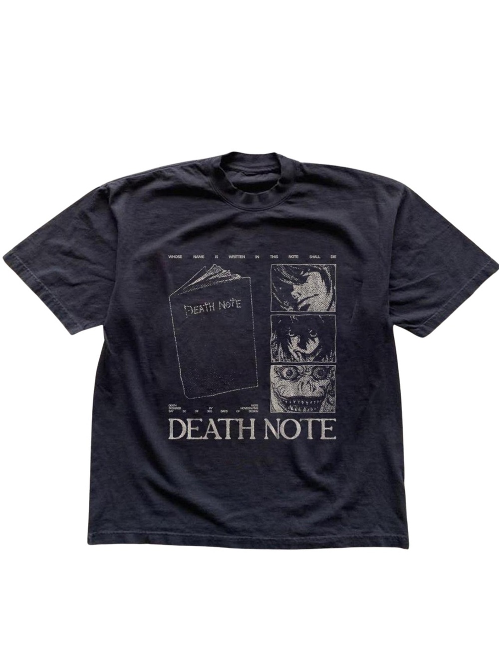 Death Note Anime Manga Light Ryuk L Black Graphic T-Shirt